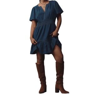 Anthropologie The Somerset Mini Dress: Denim Edition